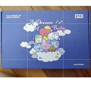 BT21 DREAM OF BABY LED DESK MAKEUP MIRROR & STORAG